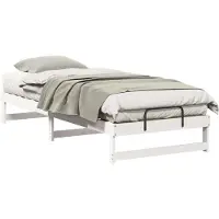 vidaXL Bedframe Wit 90 x 220 cm Massief grenenhout