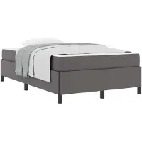 vidaXL Bedframe met matras Grijs 120 x 200 cm Stof