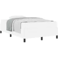 vidaXL Bedframe met matras Wit 120 x 200 cm Stof