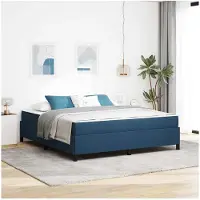 vidaXL Boxspring bed Blauw 180 x 200 cm Stof
