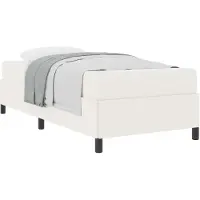 vidaXL Bedframe met matras Crème 90 x 190 cm Stof