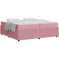 vidaXL Bedframe Roze 200 x 200 cm Stof