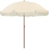 vidaXL Strandparasol 205 x 205 x 210 cm Polyester en Staal Rond