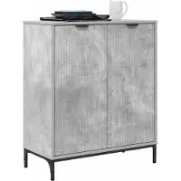 vidaXL Dressoir Beton Grijs 69,5 x 33 x 82 cm Bewerkt hout