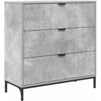 vidaXL Dressoir Beton Grijs 79,5 x 33 x 82 cm Bewerkt hout