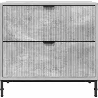 vidaXL Nachtkastje Betongrijs 63,5 x 36 x 61 cm Bewerkt hout