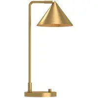 Alora Elstead Remyck tafellamp, E27 fitting, geborsteld goudkleurige afwerking, goud geborsteld