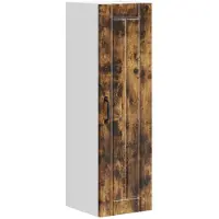 vidaXL Wandkast LUCCA Gerookt eiken 30 x 31 x 100 cm Bewerkt hout