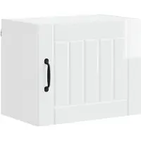 vidaXL Wandkast LUCCA Hoogglans Wit 50 x 31 x 40 cm Bewerkt hout