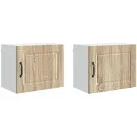 vidaXL Wandkast PORTO 2 st Sonoma Eik Bewerkt hout