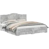vidaXL Bedframe met lade Beton Grijs 180 x 200 cm Bewerkt hout