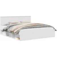 vidaXL Bedframe met hoofdeinde Wit 180 x 200 cm Bewerkt hout