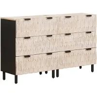 vidaXL Dressoir 2 st 60 x 33 x 75 cm Massief Mango Hout
