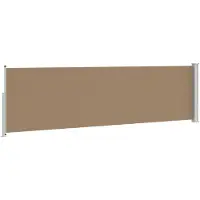 vidaXL Uittrekbaar Zijscherm 120 x 300 cm Polyester Rechthoekig Taupe