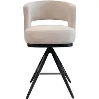 Giga Meubel Barkruk Louis - Stof/Metaal - Taupe - Set van 2