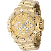 Invicta Subaqua - Poseidon 47184 Heren Horloge - Quartz Uurwerk - Roestvrij Staal met gouden Wijzerplaat - 55mm