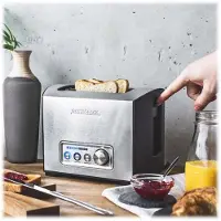 Gastroback Design Pro 2S, 2 schijven, Zwart, Roestvrij staal, Roestvrij staal, Knopbediening, Draaibaar, 950 W, 220-240 V
