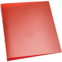 Q-CONNECT ringmap, PP, 2 ringen, 25 mm, transparant rood