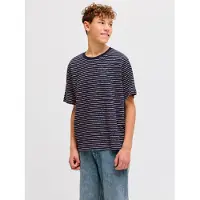 Jack & Jones Junior Shirt 'JJEDover' nachtblauw / wit