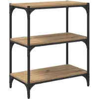 vidaXL Boekenkast 3-laags 40 x 33 x 70.5 cm Geengineerd Hout en IJzer