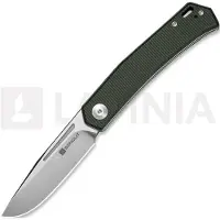 SENCUT Braxx S25089-2, Satin D2, Green Canvas Micarta zakmes