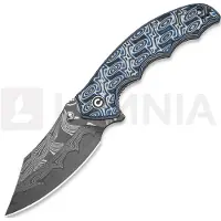 CIVIVI Pentad Damascus vouwmes, Blue/White Vortex Micarta
