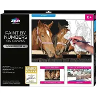 Zieler Paint By Numbers Horses Painting Kit Veelkleurig Kinderen