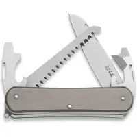 FOX Vulpis 4-Tools FX-VP130-S4TI, M390, Titanium Sandblasted, Zwitsers zakmes