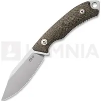 MKM Knives MKM Pocket Tango 4 MK PT4-GC Stonewashed Elmax, Green Canvas Micarta, vaststaand mes, David C. Andersen design