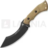 Tops knives Tundra Wolf TWLF-01 Black Traction 1095, Green Micarta, survivalmes, Trevor Barrett design