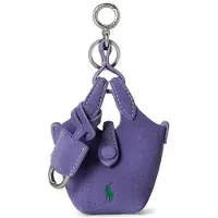 Ralph Lauren Polo Play taslabel van leer, 9,5 cm paars