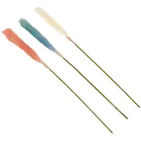 Homescapes set van 3 kunsttakken van kleurrijk pampasgras - elk 78 cm, blauw, geel en oranje