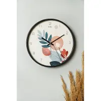 Opviq , Inzyprk, Decoratieve wandklok, meerkleurig, 100% glas, 30 x 30 cm