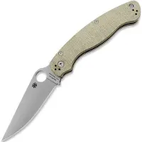 Spyderco Military 2 Cru-Wear vouwmes, Brown Canvas Micarta