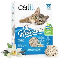 Catit - Go Natural! Pea Husk Multi-Cat Clumping Cat Litter, Vanilla Scent - Off-White - 6.4kg