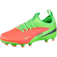 Nike Phantom 6 Low Haaland Academy Gras / Kunstgras Voetbalschoenen (MG) Kids Felgroen Rood Zwart