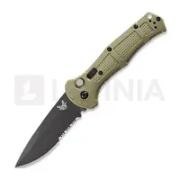 Benchmade Claymore Drop Point vouwmes, groen, gezaagd