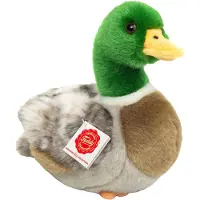 Teddy HERMANN® Hermann Teddy Knuffeldier Wilde Eend - zachte pluche stof - premium knuffels - bruin/groen - 24 cm - Eenden/vogels