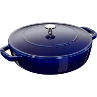 Staub Chistera braadpan gietijzer Ø24 cm Donkerblauw