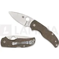 Spyderco Native 5 Brown Canvas Micarta CPM CRU-WEAR vouwmes