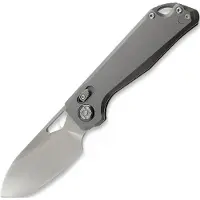 Kunwu Knives Pulsar XL - Satin - Titanium vouwmes, Orange Peel Texture
