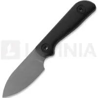 Kunwu Knives Stiffy P. - Stonewashed - Micarta mes, zwart