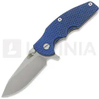 Hinderer Jurassic Magnacut Slicer Flat Grind vouwmes, Stonewash, Blue/Black