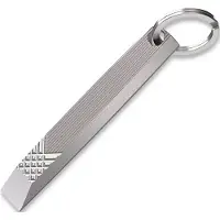 Flytanium Flybar Keychain Prybar FLY-1290S, Stonewashed Titanium, pry-bar tool