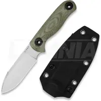 Kizer Cutlery Drop Bear Fix 3 14C28N mes, Green Micarta, Stonewash