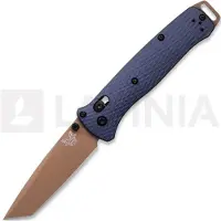 Benchmade Bailout CPM M4 Flat Earth Cerakote vouwmes, crater blue aluminum