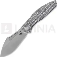 Bestech Lockness - Stonewash - G10 vouwmes, zwart, wit