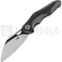 Bestech Nogard vouwmes, black-blue marble carbon fiber