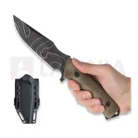 ANV Knives M311 Spelter - Elmax DLC Topo - Micarta Olive mes, Black Kydex