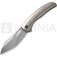 We Knife Ignio, Polished Bead Blast Titanium, Silver Bead Blast